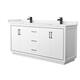 Option White / White Cultured Marble Top / Matte Black