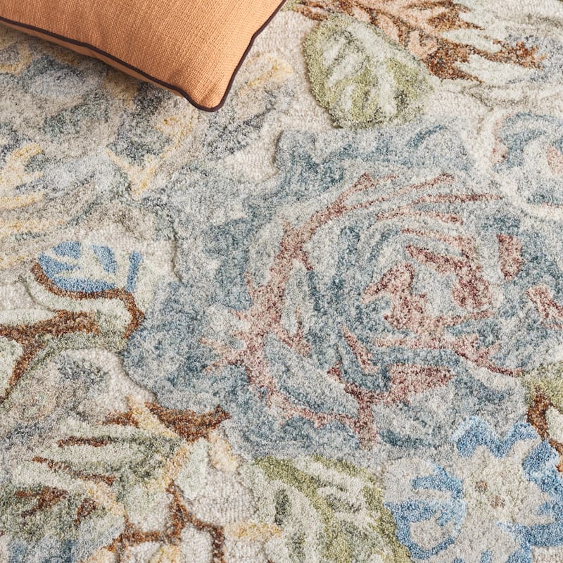 SAFAVIEH Handmade Jardin Kriemhild Floral Wool Rug