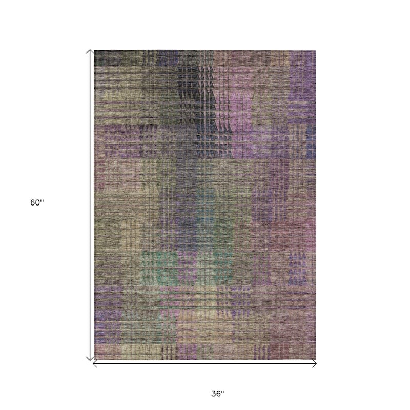 HomeRoots Abstract Transitional Rectangle Outdoor Rug