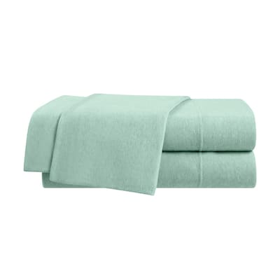 Vellux Solid Jersey Knit Sheet Set - Cotton Blend, Deep Pocket, Ultra Soft