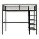 preview thumbnail 21 of 25, Twin Size Metal Loft Bed with 4-Tier Shelves and Storage, White