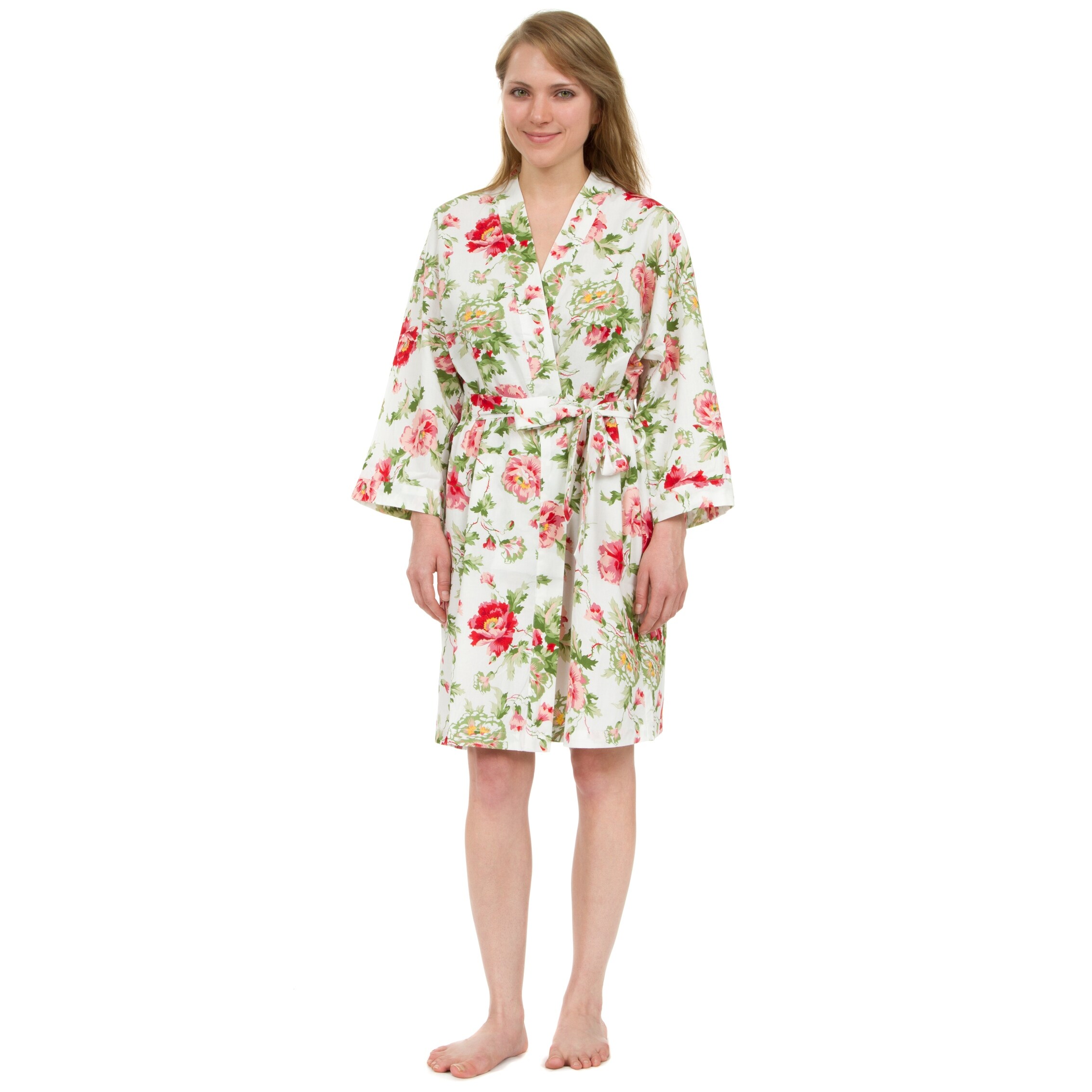 Cotton kimono robe short hot sale