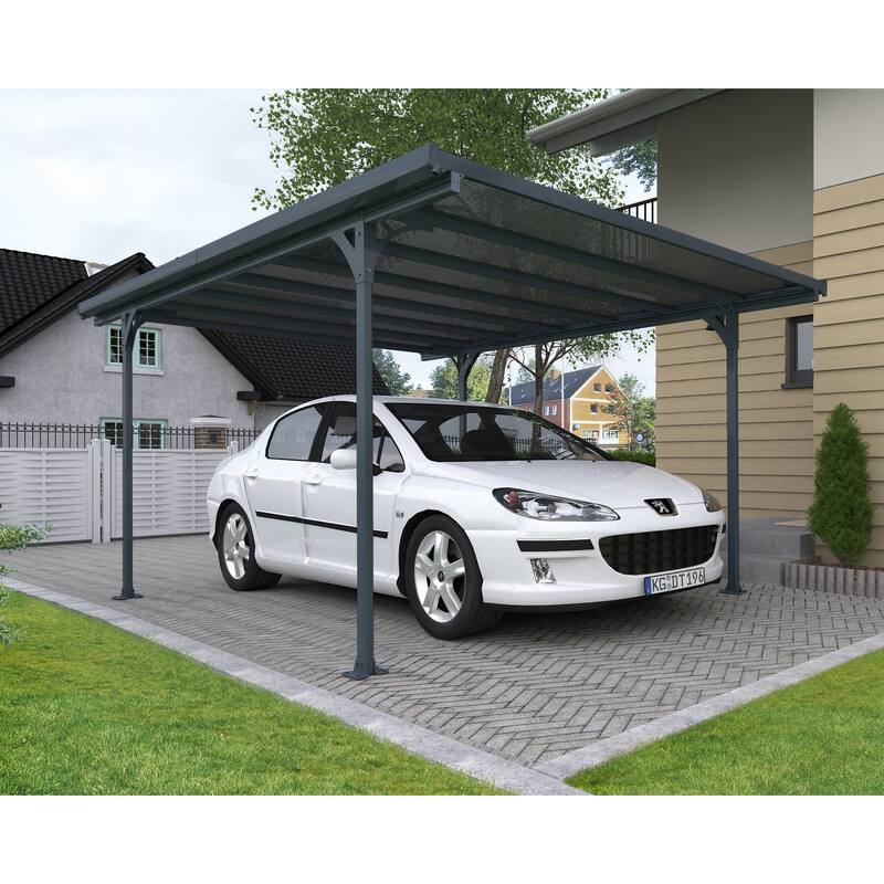 Verona 10 ft. x 16 ft. Gray/Bronze Single Carport - 10 ft. x 16 ft.