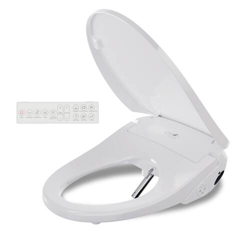 Smart Bidet Toilet Seat with Remote Control, Heated Seat, & Air Purifier