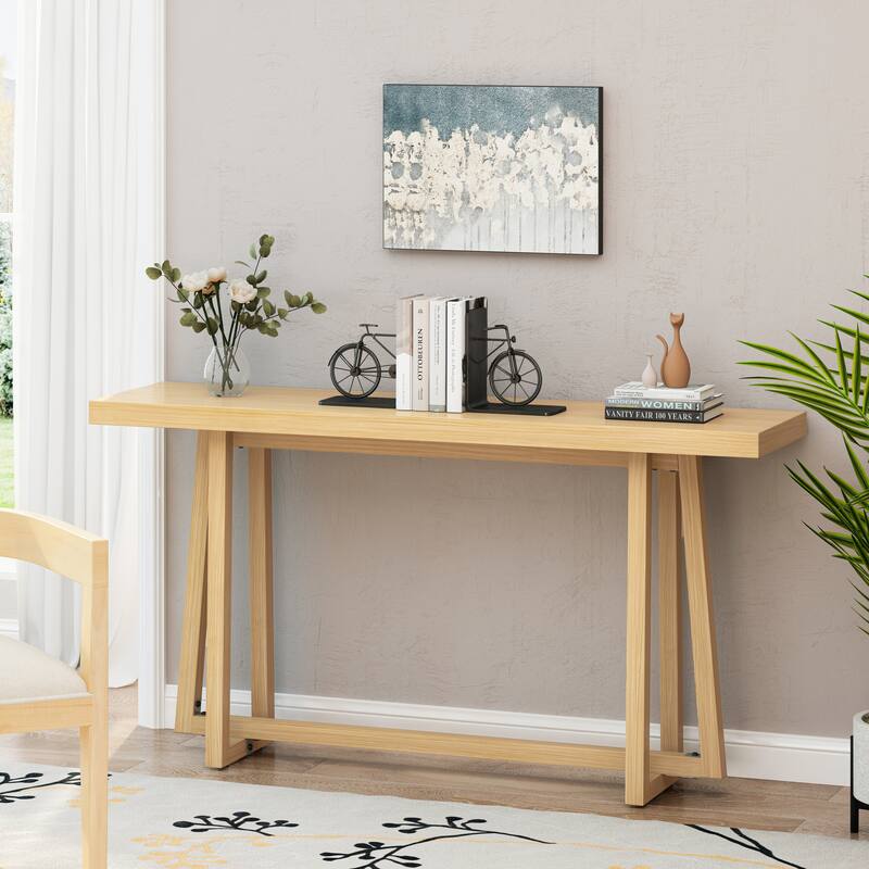 Modern Stylish Rectangular Entryway Table Outdoor Patio Console Table Sofa Table, for Hallway, Living Room, Bed Room and Patio