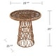 preview thumbnail 6 of 5, SEI Furniture Nyland Coastal Natural Woven Fiber Accent Table