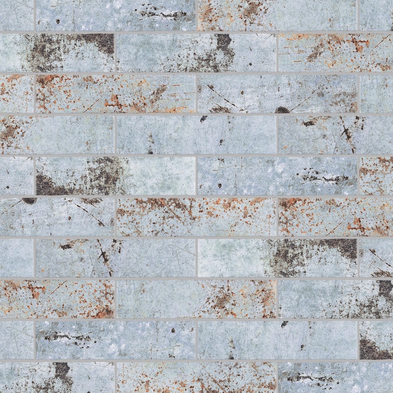 Merola Tile London Blue Glossy 3" x 12" Ceramic Wall Tile