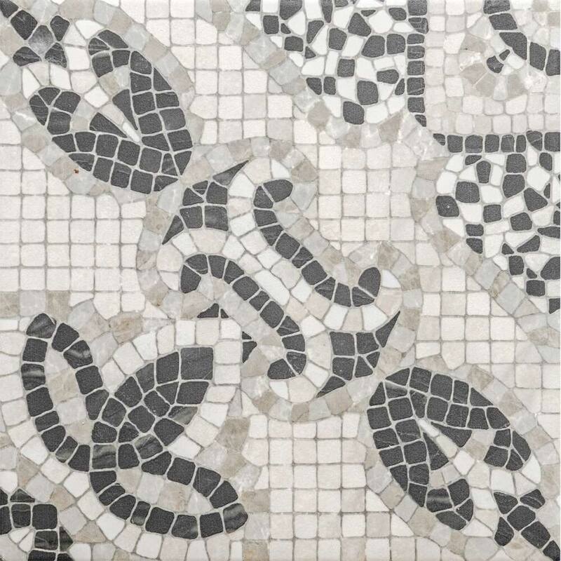 Roman Road 8x8 Matte Porcelain Encaustic Tile - Floor, Wall, Backsplash