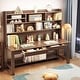 preview thumbnail 16 of 18, Kids Desk Wood Study Desk Writing Desk with Bookshelf