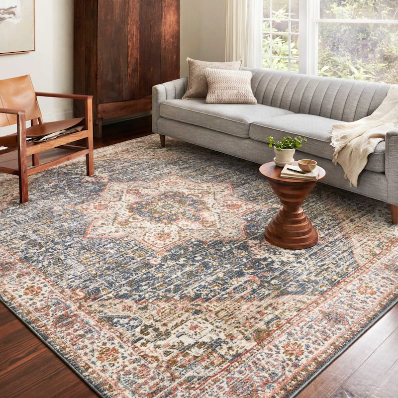 Alexander Home Valeria Distressed Boho Medallion Star Area Rug