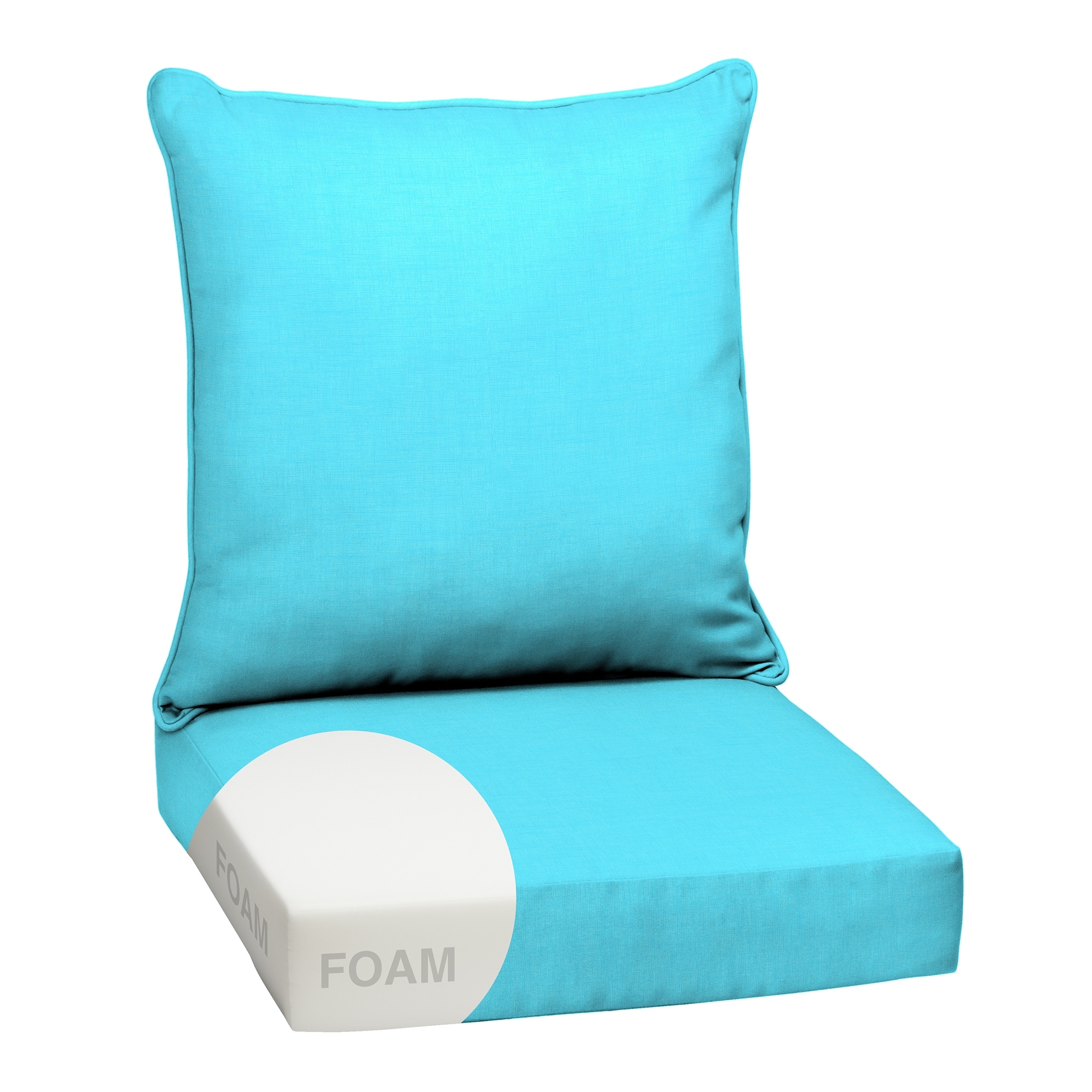 ARDEN Outdoor Foam Deep Seat Cushion Set, 24 in x 24 in