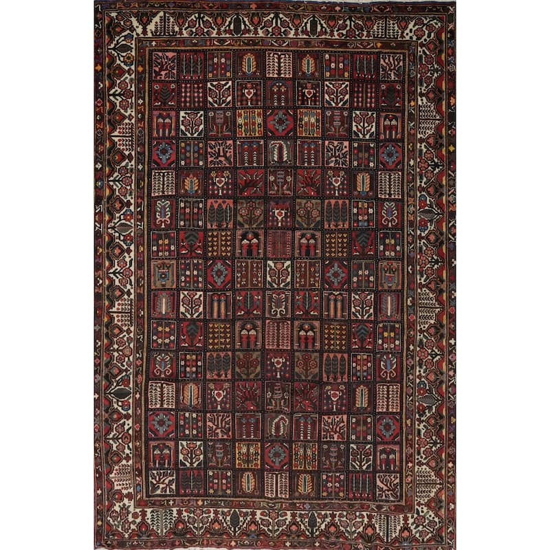 Hand Knotted Oriental 100% Wool Carpet Traditional Geometric Red Bakhtiari Area Rug - 14' 10'' X 11' 0''