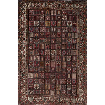 Hand Knotted Oriental 100% Wool Carpet Traditional Geometric Red Bakhtiari Area Rug - 14' 10'' X 11' 0''