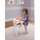 preview thumbnail 2 of 15, Badger Basket Doll High Chair with Accessories and Free Personalization Kit White/Pink Chevron