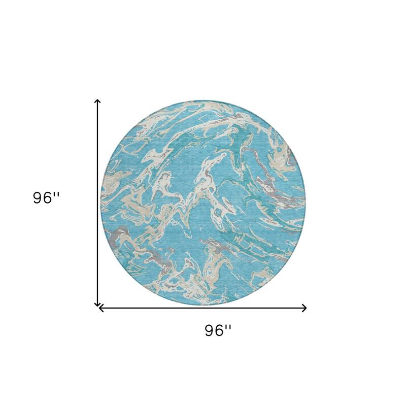 HomeRoots Abstract Transitional Rectangle Outdoor Rug