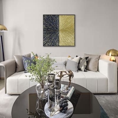 HUJI 2-Tone Pine Wood Carving Wall Decor