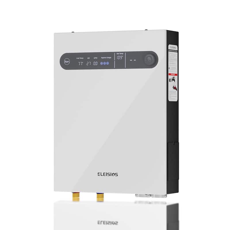 Tankless Electric Water Heater Instant Hot Water, LED Digital Display, Self-Modulating, Energy Efficient