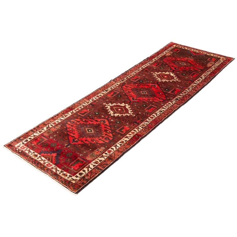 ECARPETGALLERY Hand-knotted Anadol Red Wool Rug - 3'11 x 11'6