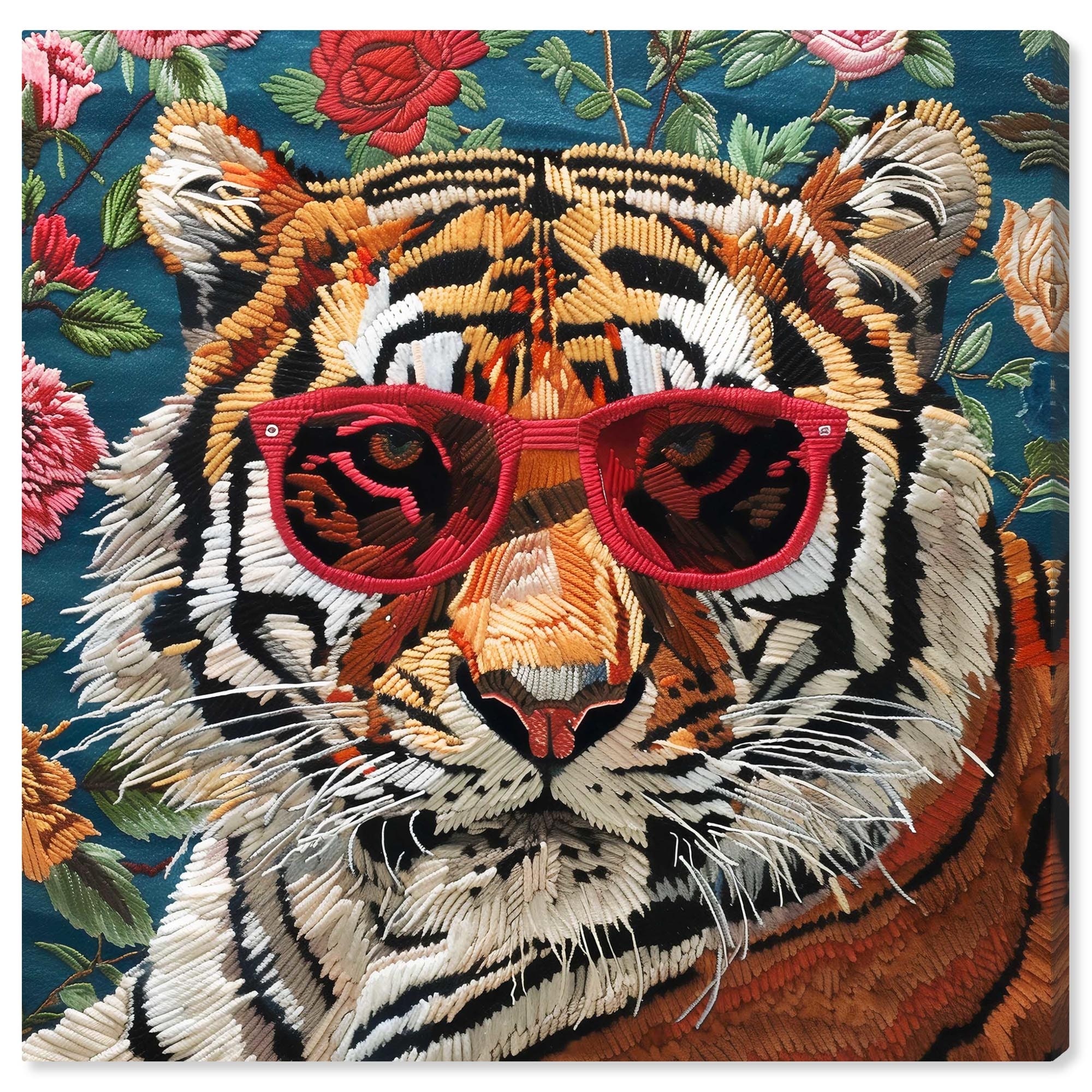 Velvet Tiger Canvas Modern Art by Art Remedy