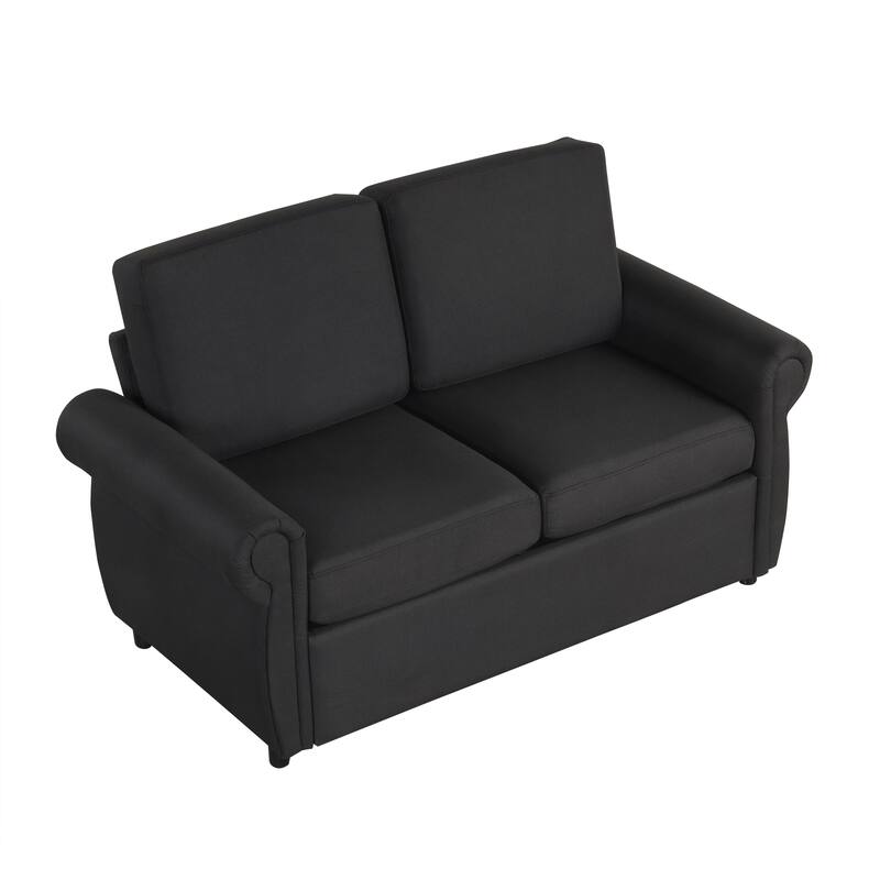 Pull Out Sofa Bed Loveseat Sleeper Sofa Couch with USB Ports, Convertible Couch Settee for Living Room
