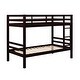 preview thumbnail 30 of 41, Twin over Twin Wooden Bunk Bed,High Guardrail,Ladder,Kids Teens,Dorm