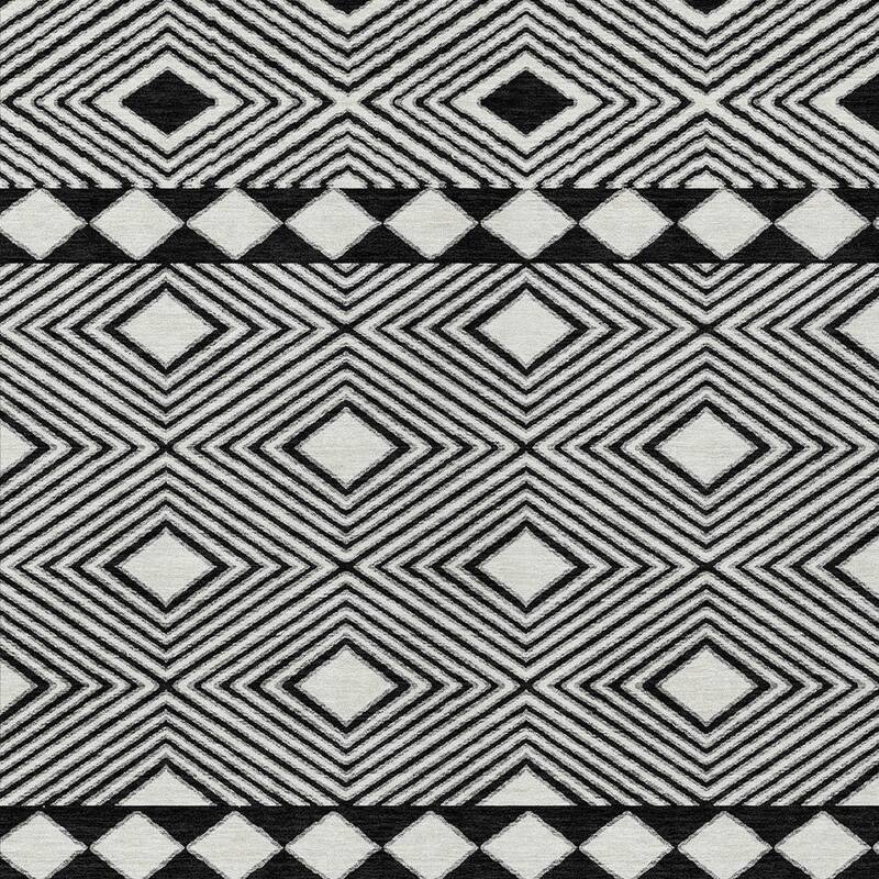 HomeRoots Geometric Transitional Rectangle Outdoor Rug