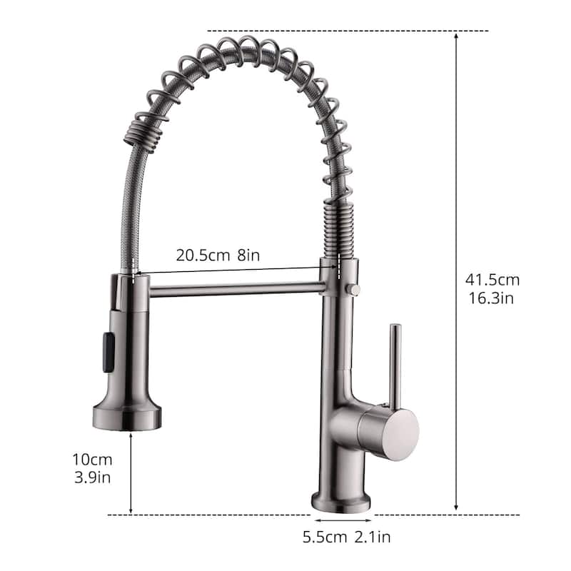 Commercial Kitchen Sink Faucet With Pull Down Sprayer Kitchen Faucets Single Handle Spring High Arc Mixer Faucets With Valve