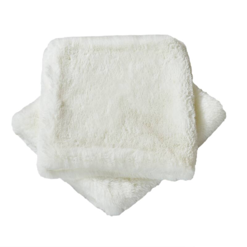 Serenta Heavy Fauxfur Pillow Shell 2 PC Set, NO INSERT