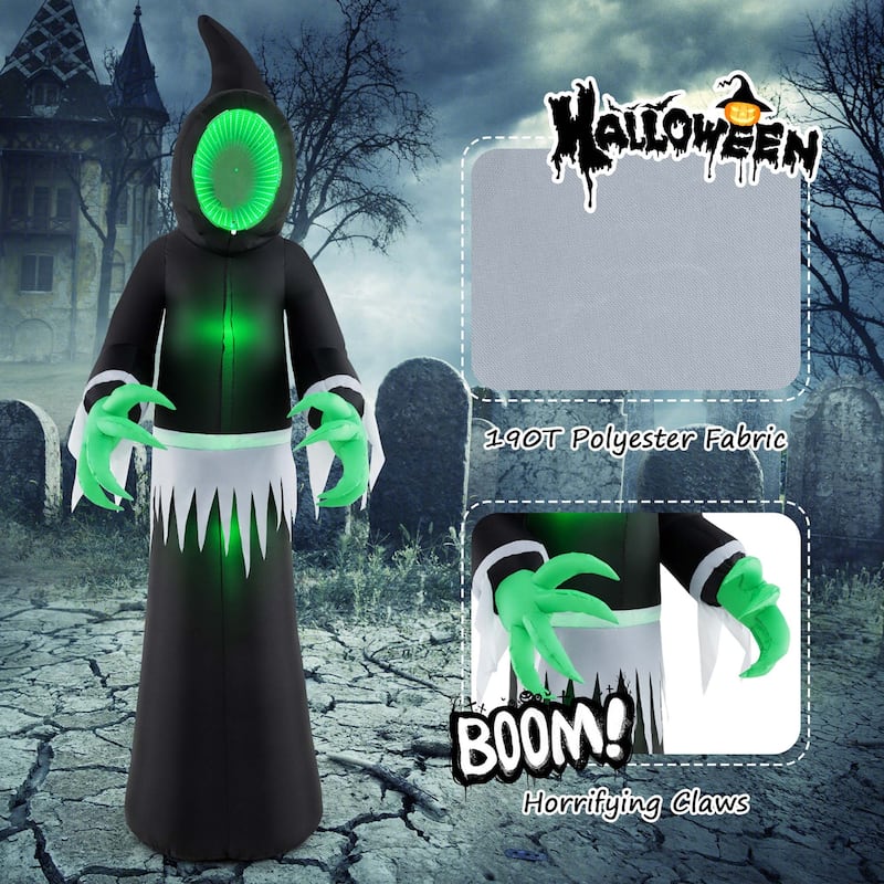 Costway 8 FT Giant Halloween Inflatable Ghost Blow up Ghost Decoration - See Details