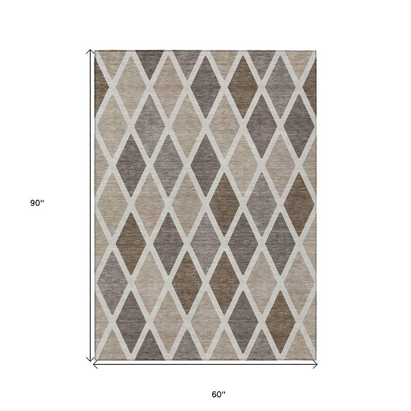 HomeRoots Geometric Transitional Rectangle Outdoor Rug