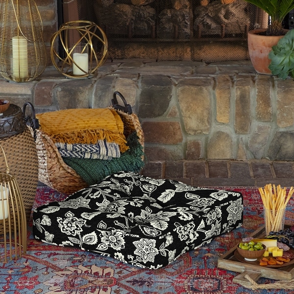 Arden Selections Ashland Jacobean Outdoor 25 in. Floor Cushion
