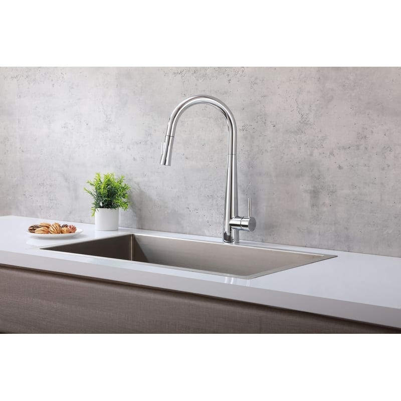 Elegant Lighting FAK-301 Lucas 1.8 GPM Single Hole Pull Down Kitchen