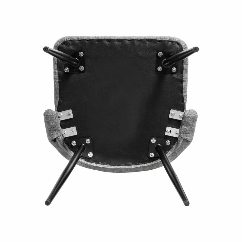 4-Chair Set Combination, Modern and Simple with High Resilience Filling, Metal Legs, Adjustable Feet