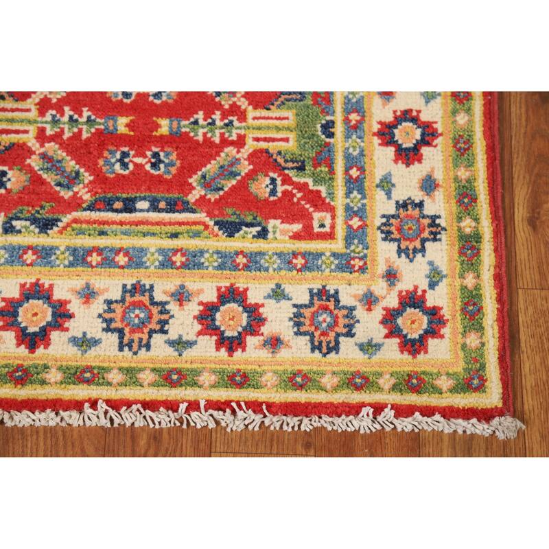 Traditional Red Kazak Oriental Rug Handmade Wool Carpet - 2'0"x 3'0"