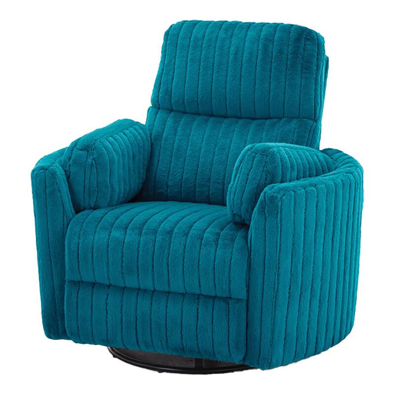 DH BASIC Modern Chenille Power Swivel Glider Recliner by Denhour