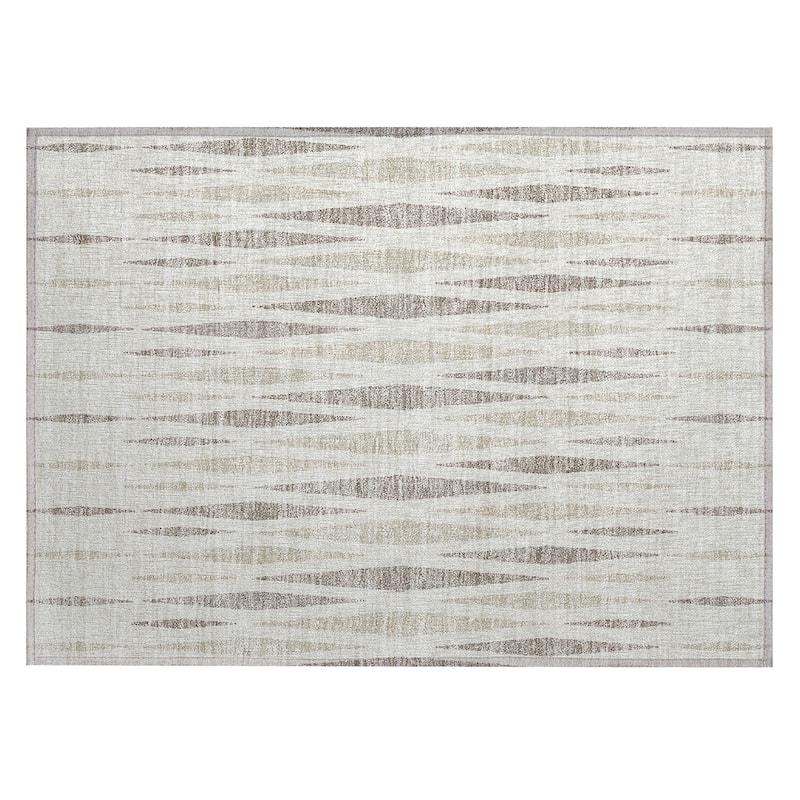 Machine Washable Indoor/ Outdoor Chantille Contemporary Mosaic Rug