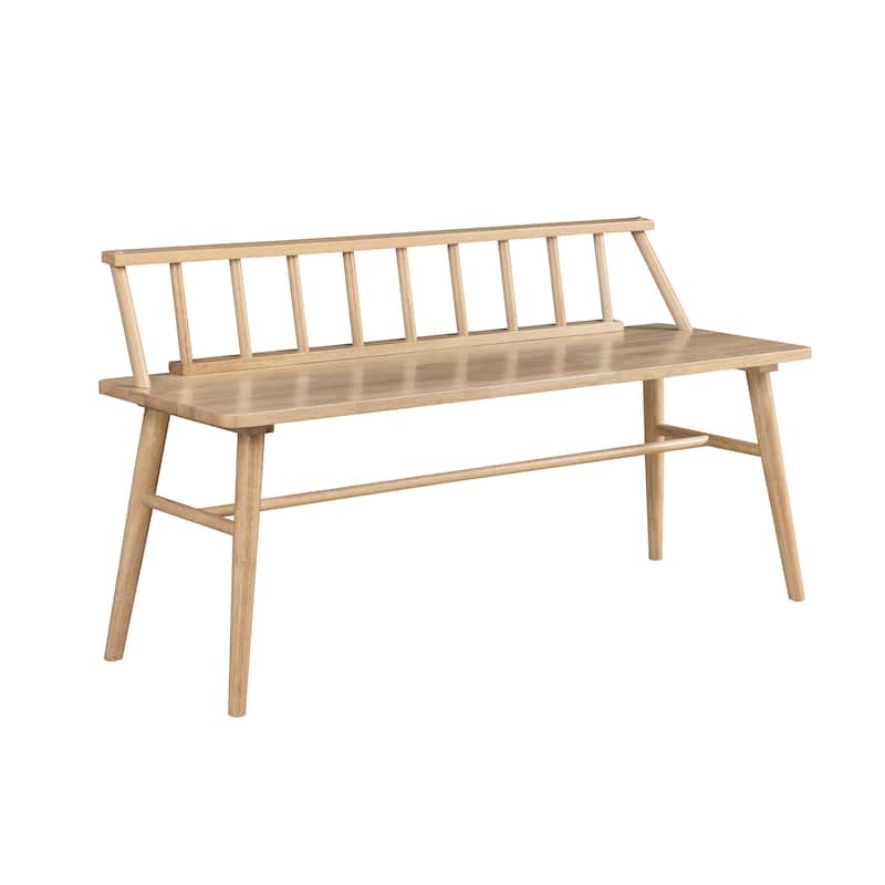 Middlebrook Solid Wood Low-Back Spindle Entry Bench