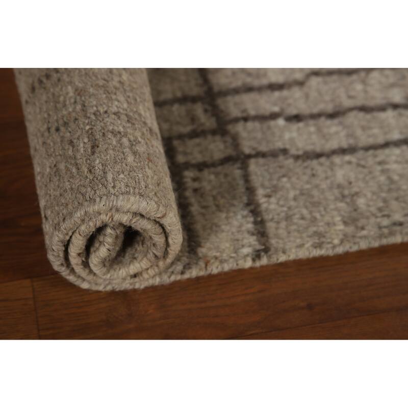 Abstract Moroccan Oriental Rug Hand-Knotted Wool Carpet - 2'0"x 3'0"