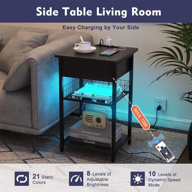 Nightstand with Charging Station