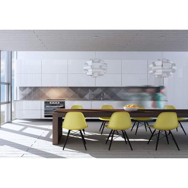 Molded Dining Side Chairs For Kitchen Eiffel Metal Legs Design Bedroom Waiting Room (Set of 4)