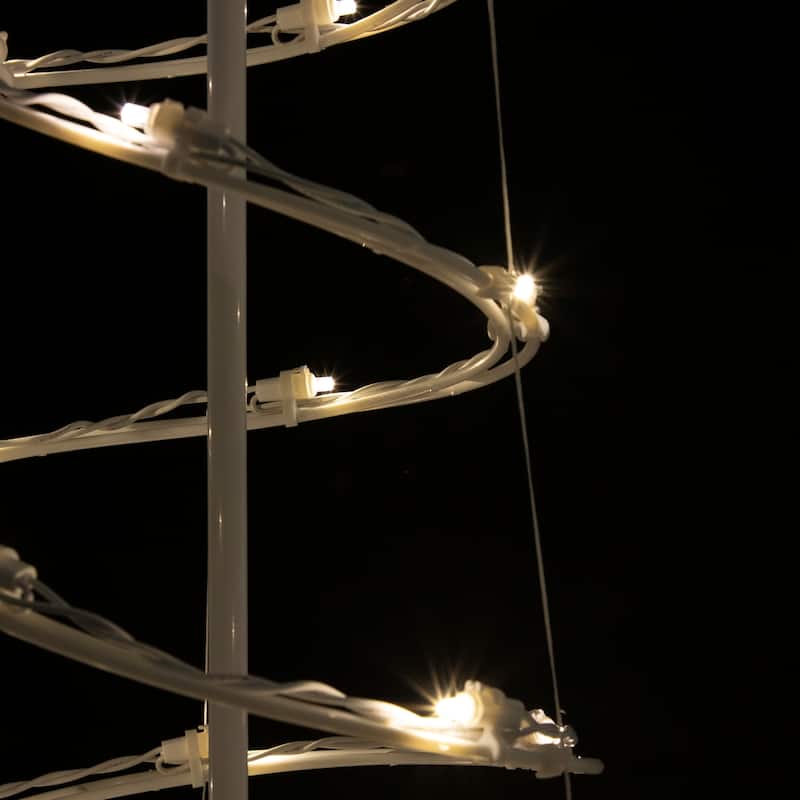 3ft LED Spiral Cone Tree Christmas Decoration Warm White Lights