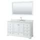 Option White, Chrome Trim, White Carrara Marble Top