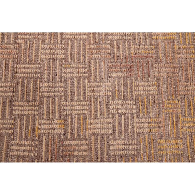 ECARPETGALLERY Hand-knotted Tangier Brown Wool Rug - 8'3 x 10'3
