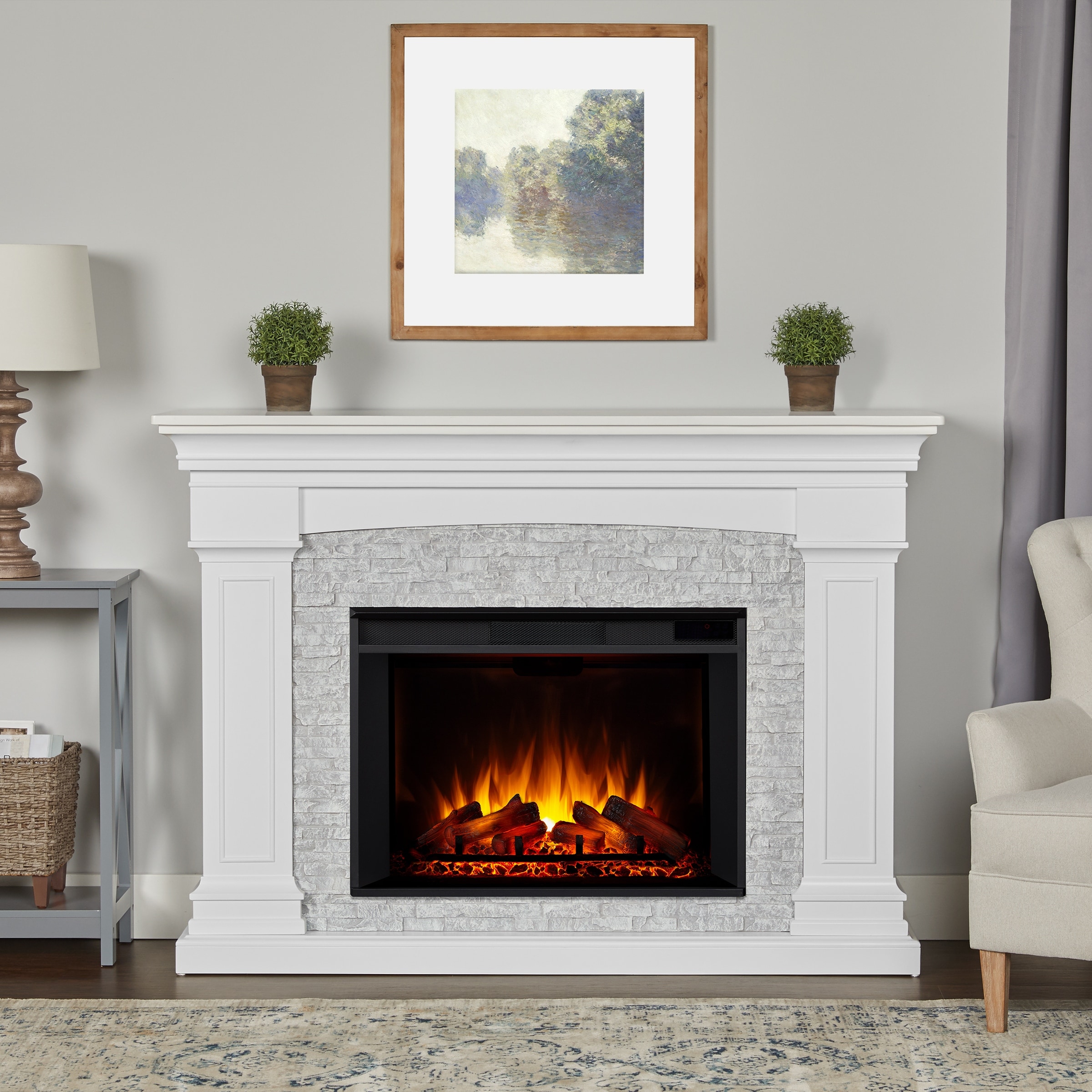 Real Flame Deland Electric Grand Fireplace 63"