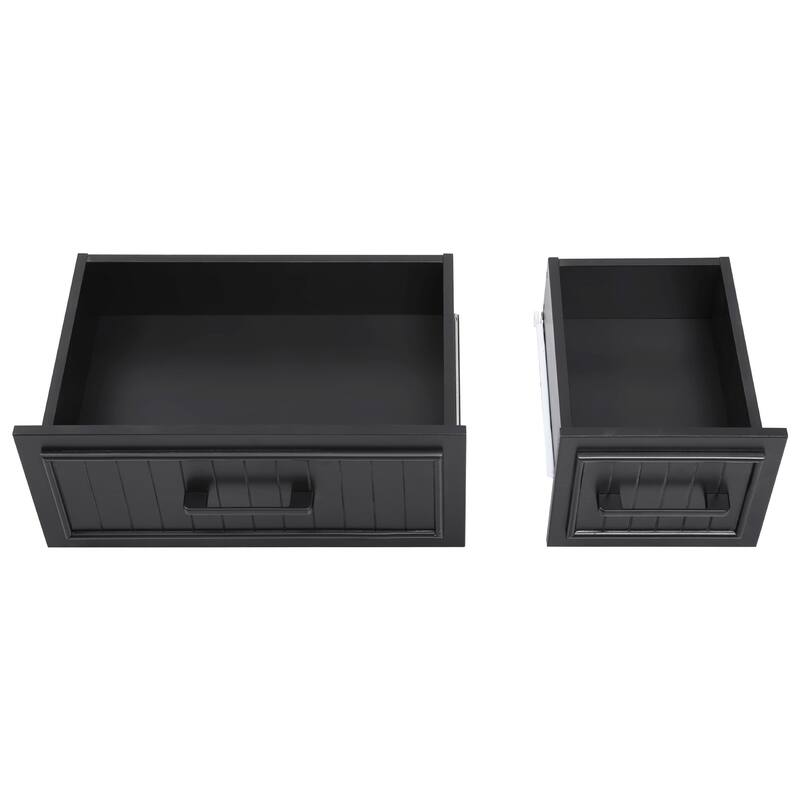 Kitchen Island with Drop Leaf, 4 Doors and 5 Deep Drawers