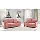 preview thumbnail 10 of 10, Corel Velvet Living Room Set- Sofa and Loveseat Rose
