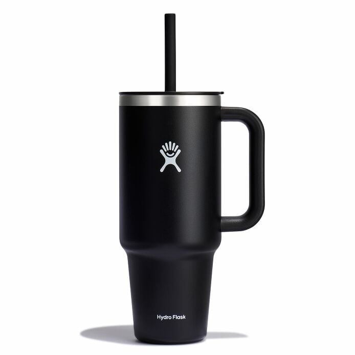 Hydro Flask Insulated Tumbler with Lid and Straw, 40 oz - Black