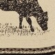 preview thumbnail 3 of 1, Sawyer Mill Charcoal Cow Jute Rug Oval w/ Pad 20x30