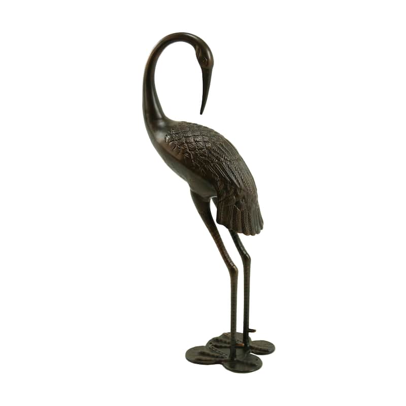 Scarlet Outdoor 39 Inch Cast Aluminum Crane Statue by Christopher Knight Home