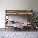 preview thumbnail 12 of 22, Clayfell Exeter Twin Over Twin Solid Wood Standard Bunk Bed Brown - Twin